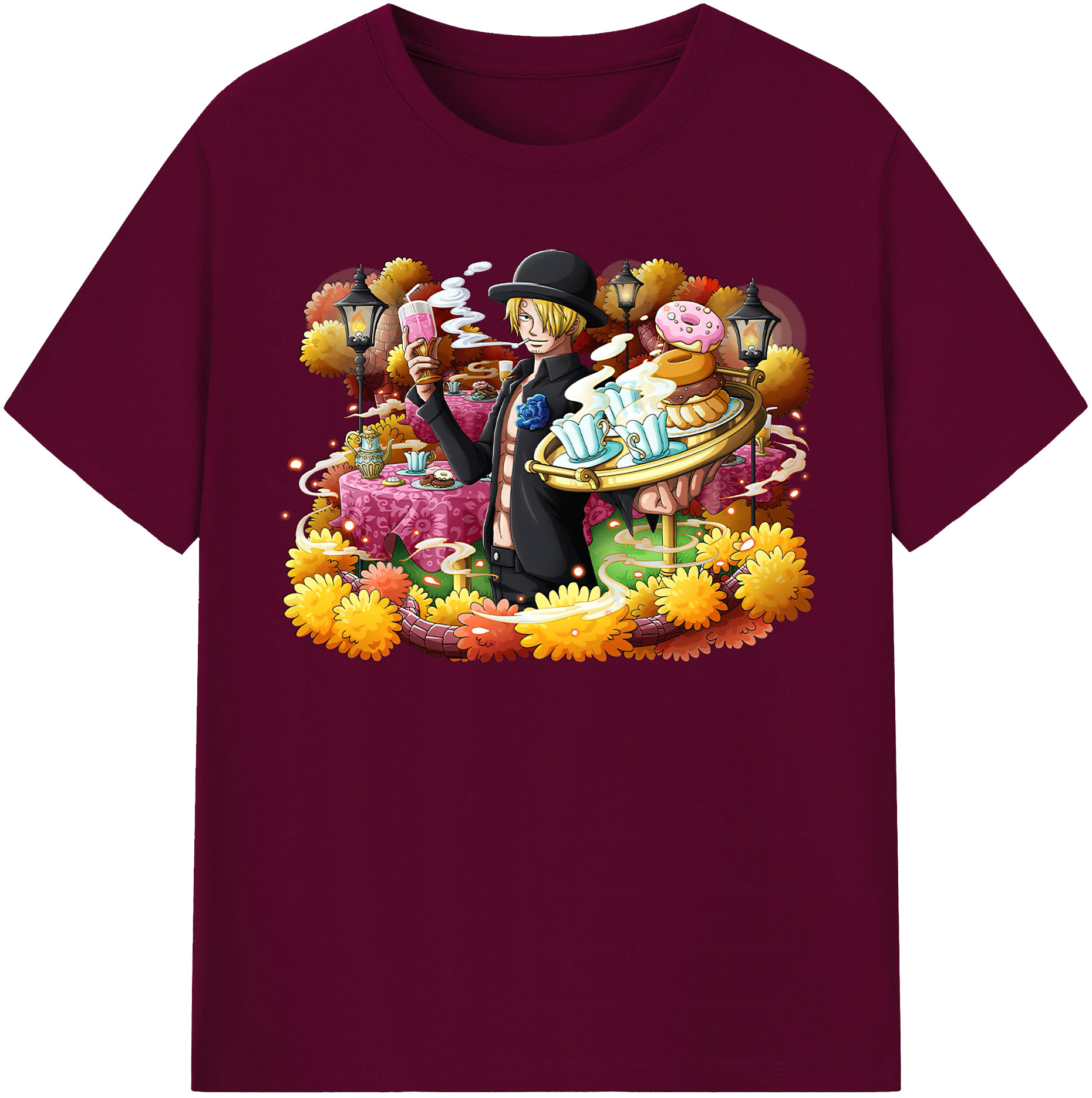 （画像用） ワンピース サンジ ONE PIECE Sanji レディースカジュアルプリントTシャツ（綿100％）